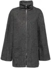Conner Ives Reconstituted Military Blanket Coat In Grey