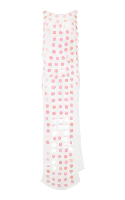 Conner Ives Sequined Silk-chiffon Gown In Multi