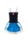 Conner Ives Shirred Boxing Short Romper Multi