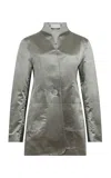 Conner Ives Tailored Satin Jacket In Multi