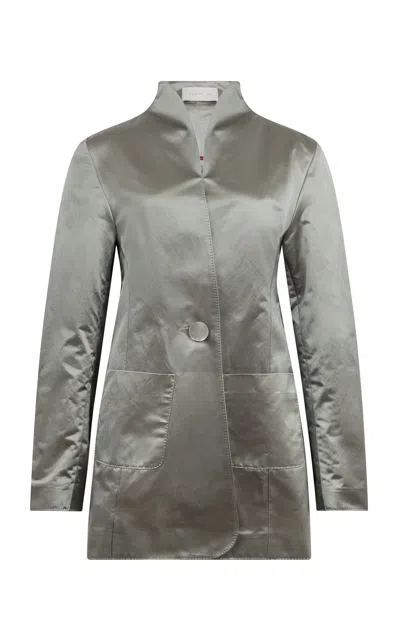 Conner Ives Tailored Satin Jacket In Multi