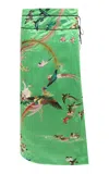 Conner Ives Tapestry Patterned Silk Midi Skirt In Green