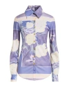 Conner Ives Woman Shirt Lilac Size M Recycled Polyester, Elastane In Multi