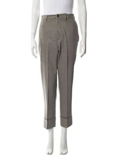 Pre-owned Connolly Virgin Wool Straight Leg Pants In Grey