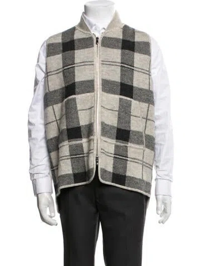 Pre-owned Connolly Wool Plaid Print Vest In Multicolor