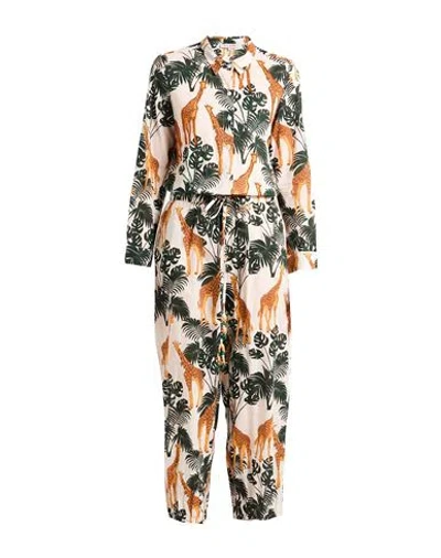 Connor & Blake Woman Jumpsuit Ivory Size Xl Cotton In Multi