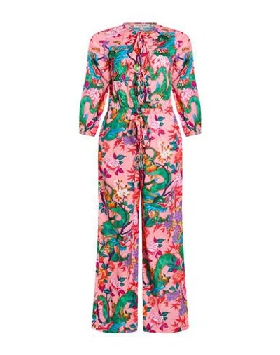 Connor & Blake Woman Jumpsuit Pink Size Xl Cotton In Multi