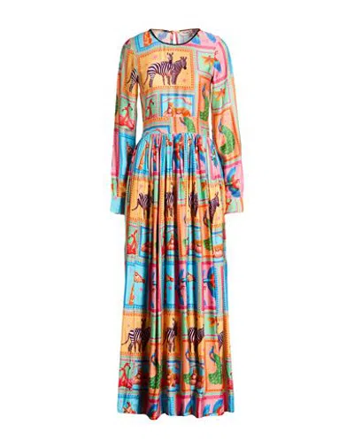 Connor & Blake Woman Maxi Dress Apricot Size Xs Viscose In Multi