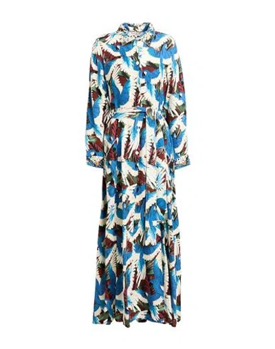 Connor & Blake Woman Maxi Dress Azure Size L Viscose