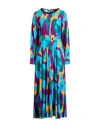 Connor & Blake Woman Maxi Dress Azure Size Xl Viscose In Blue