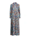 Connor & Blake Woman Maxi Dress Azure Size Xl Viscose In Blue