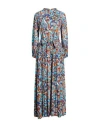 Connor & Blake Woman Maxi Dress Azure Size Xl Viscose In Blue