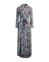 Connor & Blake Woman Maxi Dress Azure Size Xl Viscose In Blue