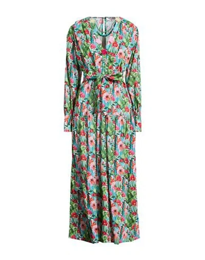 Connor & Blake Woman Maxi Dress Azure Size Xs Cotton In Blue