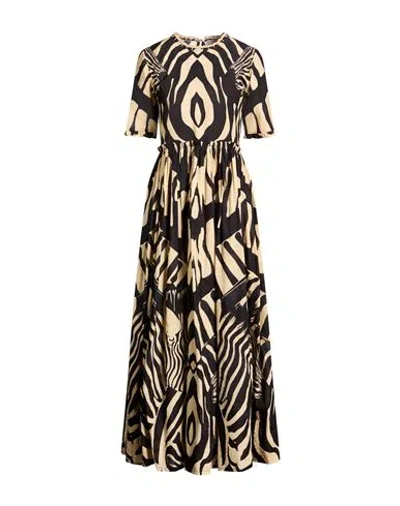 Connor & Blake Woman Maxi Dress Beige Size S Cotton In Multi