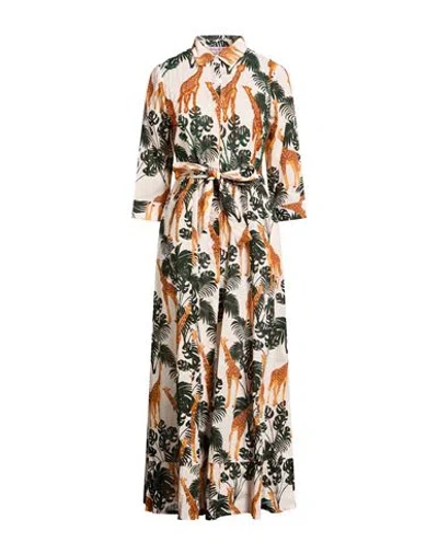Connor & Blake Woman Maxi Dress Beige Size Xl Cotton In Neutral