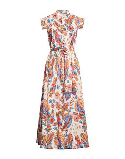 Connor & Blake Woman Maxi Dress Beige Size Xl Cotton In Neutral