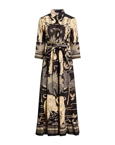 Connor & Blake Woman Maxi Dress Black Size L Cotton