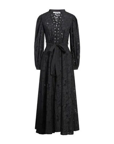Connor & Blake Woman Maxi Dress Black Size L Cotton