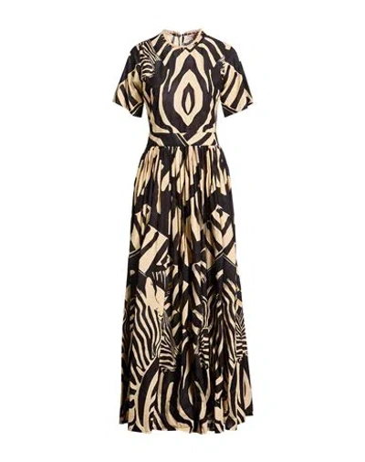 Connor & Blake Woman Maxi Dress Black Size L Cotton In Multi