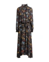 Connor & Blake Woman Maxi Dress Black Size L Viscose In Black