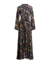 Connor & Blake Woman Maxi Dress Black Size L Viscose In Black