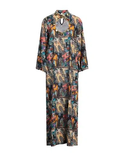 Connor & Blake Woman Maxi Dress Black Size M Cotton