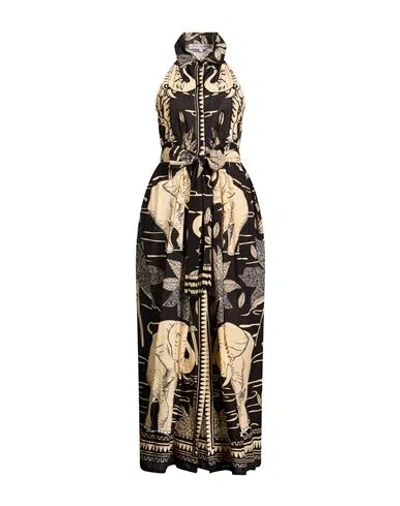 Connor & Blake Woman Maxi Dress Black Size M Cotton In Multi