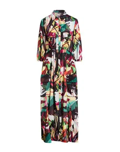 Connor & Blake Woman Maxi Dress Black Size S Polyester In Multi