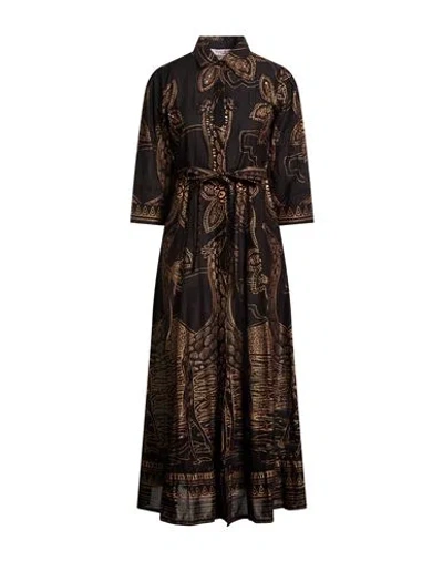 Connor & Blake Woman Maxi Dress Black Size Xl Cotton