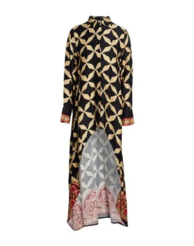 Connor & Blake Woman Maxi Dress Black Size Xs Viscose In Brown