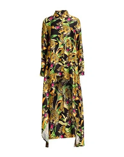 Connor & Blake Woman Maxi Dress Black Size Xs Viscose In Multi