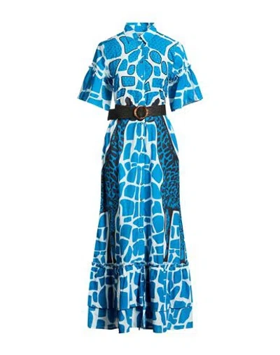 Connor & Blake Woman Maxi Dress Blue Size L Cotton