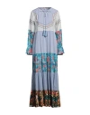Connor & Blake Woman Maxi Dress Blue Size M Cotton In Blue