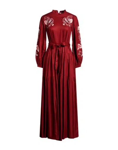 Connor & Blake Woman Maxi Dress Brick Size L Viscose In Red