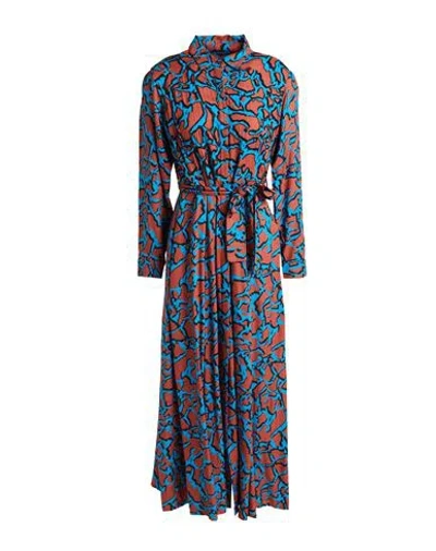 Connor & Blake Woman Maxi Dress Brown Size Xs Viscose