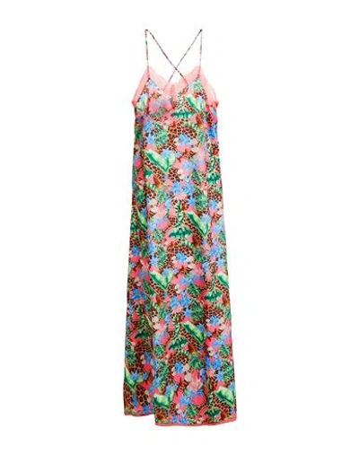 Connor & Blake Woman Maxi Dress Coral Size L Polyester In Red