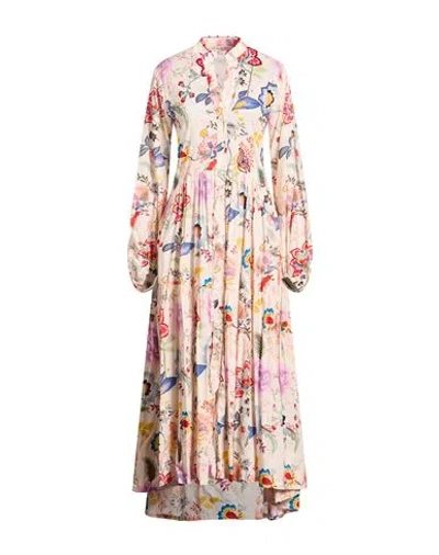 Connor & Blake Woman Maxi Dress Cream Size L Cotton In Multi