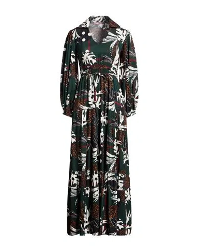 Connor & Blake Woman Maxi Dress Dark Green Size Xl Viscose