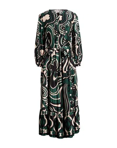 Connor & Blake Woman Maxi Dress Dark Green Size Xs Viscose