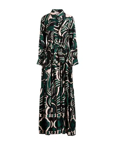 Connor & Blake Woman Maxi Dress Dark Green Size Xs Viscose