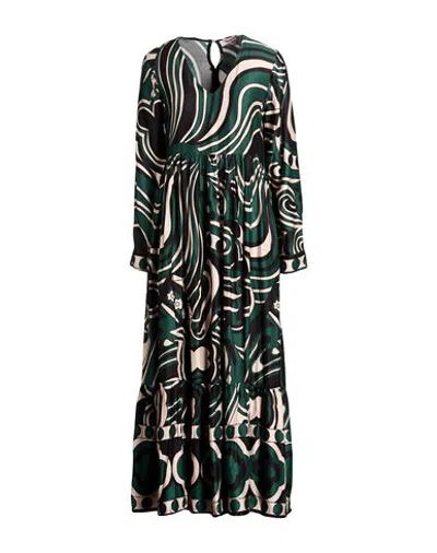 Connor & Blake Woman Maxi Dress Dark Green Size Xs Viscose