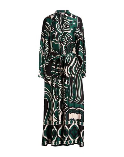 Connor & Blake Woman Maxi Dress Dark Green Size Xs Viscose