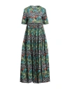Connor & Blake Woman Maxi Dress Emerald Green Size L Cotton In Green