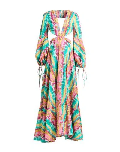 Connor & Blake Woman Maxi Dress Fuchsia Size L Cotton In Pink