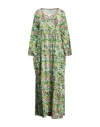 Connor & Blake Woman Maxi Dress Green Size M Cotton In Green