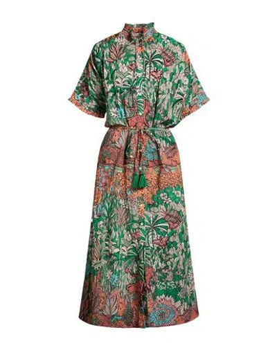 Connor & Blake Woman Maxi Dress Green Size L Cotton