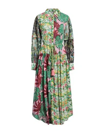Connor & Blake Woman Maxi Dress Green Size M Cotton