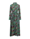 Connor & Blake Woman Maxi Dress Green Size L Cotton In Green