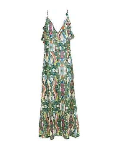 Connor & Blake Woman Maxi Dress Green Size M Cotton